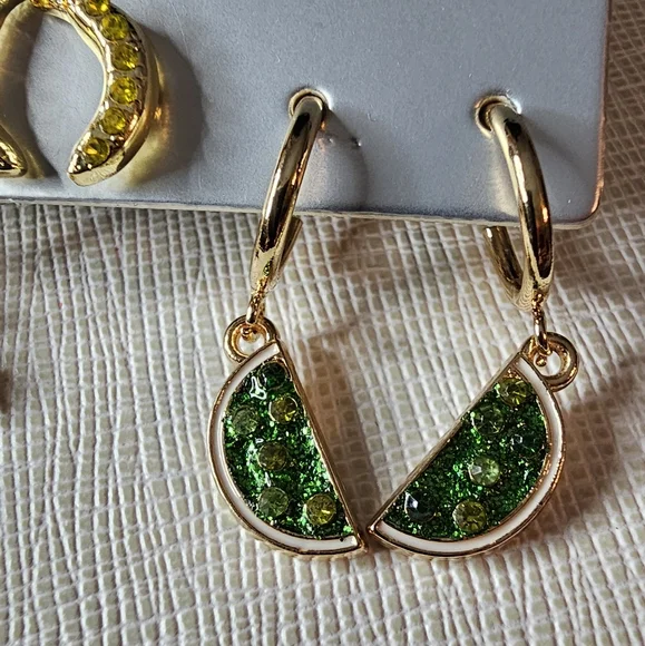 Baublebar Hoop Sweet and Sour Fruit Earring Bundle NWT - Picture 4 of 5